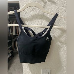 Black Strappy Sports Bra